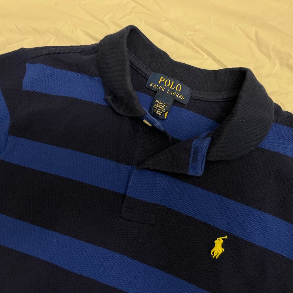 NWOT Polo Ralph Lauren Boy’s Medium (10-12) Royal Blue Navy Striped Polo